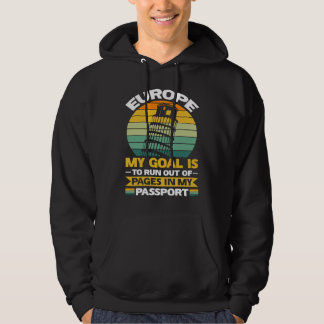 Europe Travel Souvenir Pages in Passport Hoodie