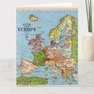 Europe vintage Carte générale du XXe siècle