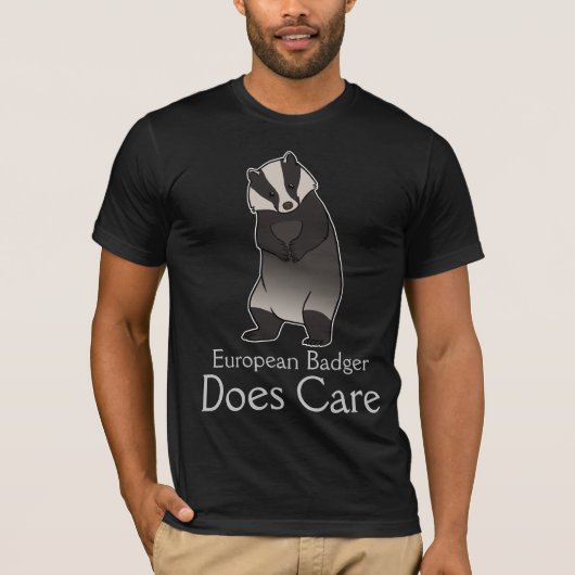 European Badger Do Care (donker) T-shirt (Voorkant)