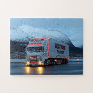 European Cab Over Big Rig 18 Wheeler Mountain Run Legpuzzel