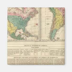European Discovery of America Atlas Map Magneet