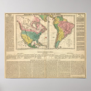 European Discovery of America Atlas Map Poster