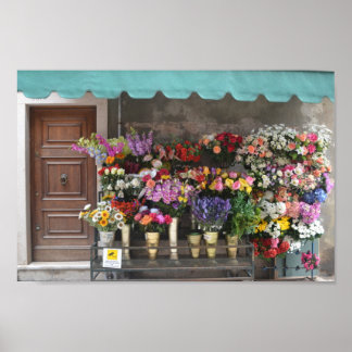 European Flower Shop Poster