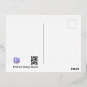 European Holly KerstGold Foil Briefkaart (Achterkant)