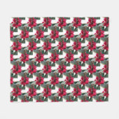 European Holly Pattern kerst Blanket Fleece Deken (Voorkant (Horizontaal))