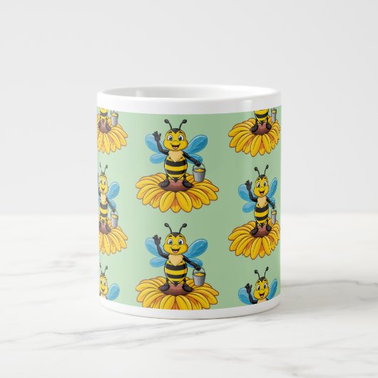 European honey bee extra grote beker (Voorkant)