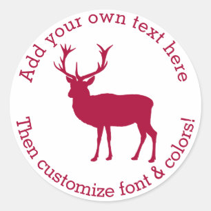 European Red Deer Stag - Stag Party Ronde Sticker