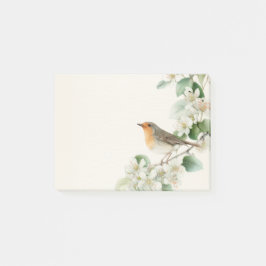 European Robin & Hawthorn – Editable Botanical Wed Post-it® Notes