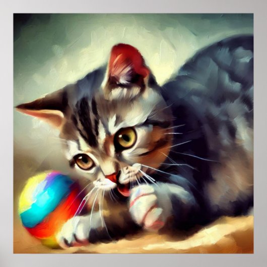 European Shorthair Cat Poster (Voorkant)