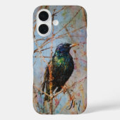 European Starling Bird Painting Aangepaste naam Case-Mate iPhone Case (Achterkant)