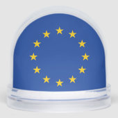 European Union flag snow globe with custom photo (Avant)