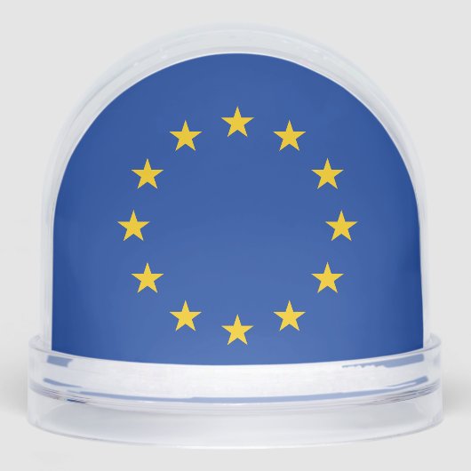 European Union flag snow globe with custom photo (Avant)
