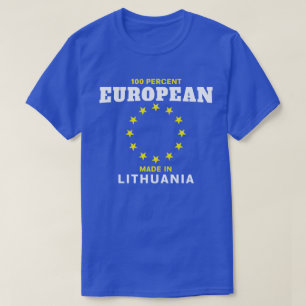 Européen de 100 pour cent fait dans le T-shirt de