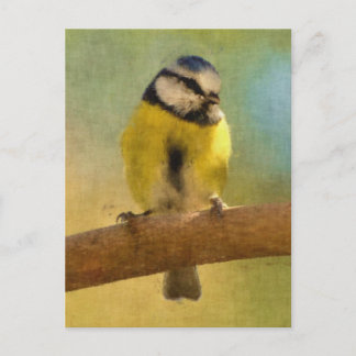 Europees blauwtrek digitaal schilderij briefkaart