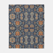 Europees  bloemmotief fleece deken (Voorkant)