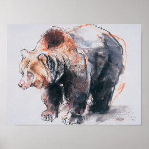 Europees bruin Beer 2001 Poster