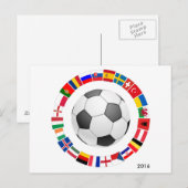 Europees kampioenschap voetbal Football 2016 Briefkaart (Voorkant / Achterkant)