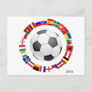 Europees kampioenschap voetbal Football 2016 Briefkaart
