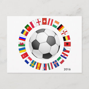 Europees kampioenschap voetbal Football 2016 Briefkaart