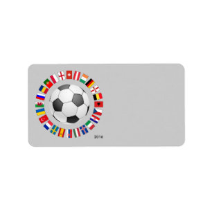 Europees kampioenschap voetbal Football 2016 Etiket