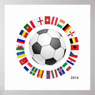 Europees kampioenschap voetbal Football 2016 Poster