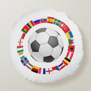 Europees kampioenschap voetbal Football 2016 Rond Kussen