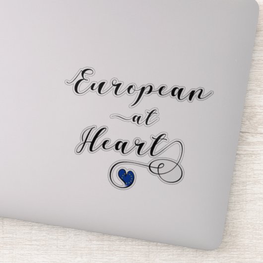 Europees op het hart, Europa, eurofiel Sticker (Detail)