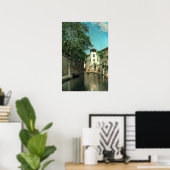  Europees stadsgezicht schilderij Poster (Thuiskantoor)