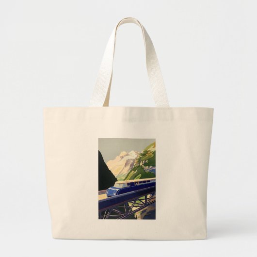  Europees treinverkeer Grote Tote Bag (Voorkant)