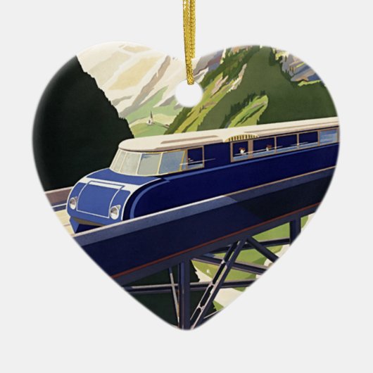  Europees treinverkeer Keramisch Ornament (Voorkant)
