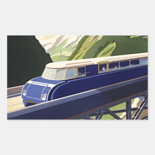  Europees treinverkeer Rechthoekige Sticker