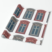 Europees venster  architectonische kunst cadeaupapier (Uitgerold)