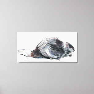 Europese bever canvas afdruk
