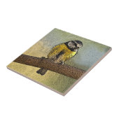 Europese blauwe stip tegeltje (Zijkant)