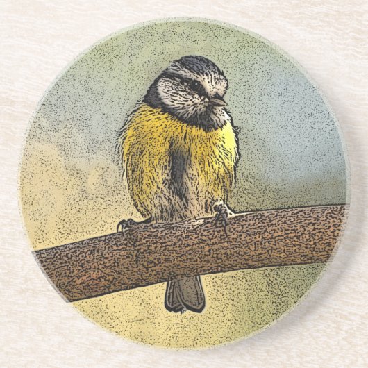 Europese blauwe stip zandsteen onderzetter (Voorkant)