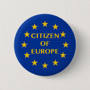 Europese burger ronde button 5,7 cm