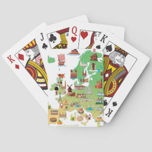 Europese Cartoon Pokerkaarten