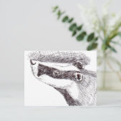 Europese Das (a455) Briefkaart (Staand voorkant)