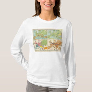 Europese fysieke kenmerken en bevolkingskaart t-shirt