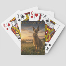 Europese Haas Weide DIEREN Pokerkaarten