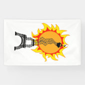 Europese hittegolf spandoek (Horizontaal)