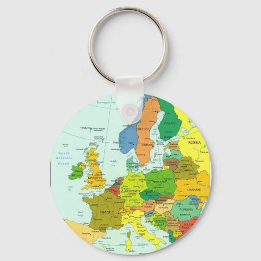 Europese kaart sleutelhanger (Voorkant)