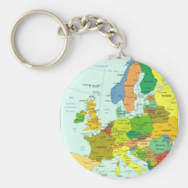 Europese kaart sleutelhanger