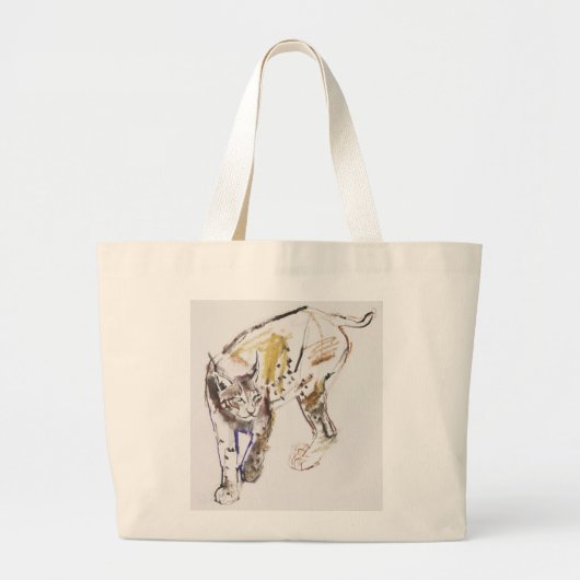 Europese Lynx Grote Tote Bag (Voorkant)