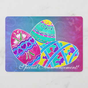 Europese Pasen Folk Art 5x7 PARTY Ei DECOREREN Kaart