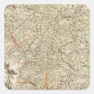 Europese postwegen vierkante sticker