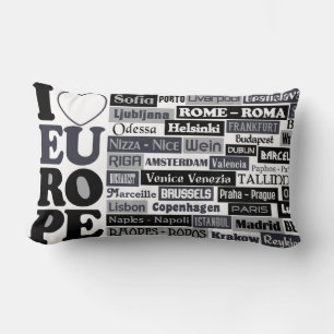Europese reiziger gooit kussen