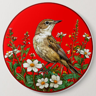 Europese Rietzanger Vogel Badge Speldje Cadeau