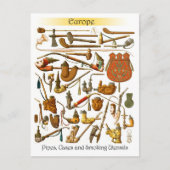 Europese rookpijpen, -hoesjes en -gereedschap briefkaart (Voorkant)