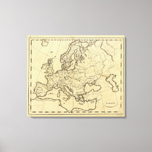 Europese schets canvas afdruk